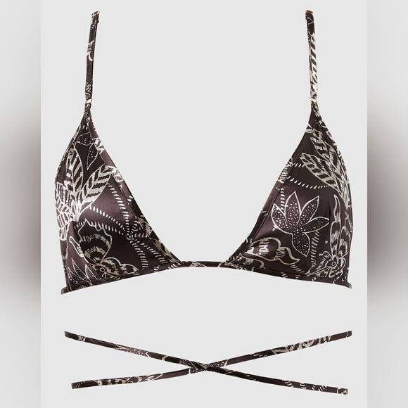 New With Tag La Senza Size Small Satin Triangle Bralette - Picture 2 of 11